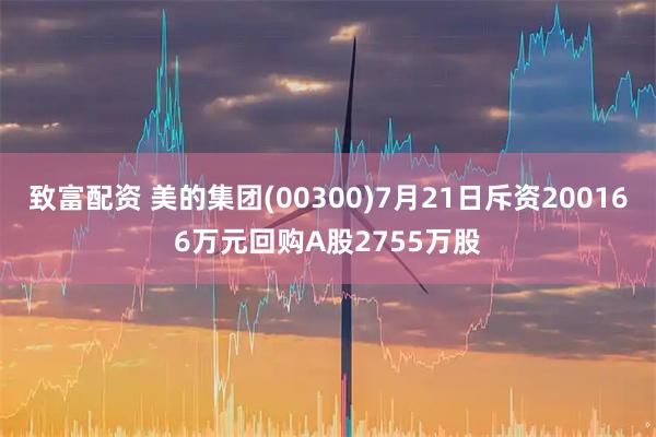 致富配资 美的集团(00300)7月21日斥资200166万元回购A股2755万股